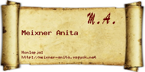 Meixner Anita névjegykártya